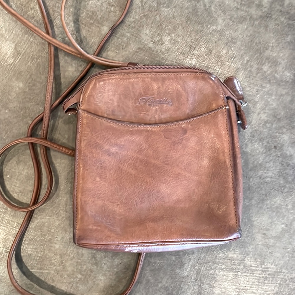 Fossil brown backpack style purse